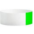 Tyvek 1" Barcode Wristband - Neon Green